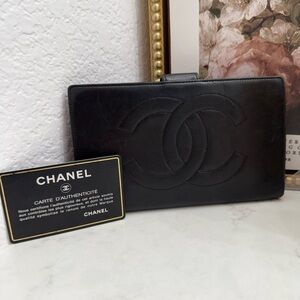 Chanel Vintage CC Lambskin Long Wallet/French Purse